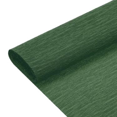 Imagem de Generic Rolo de papel crepe de 2,5 m de comprimento 24 cm de largura para cerimônias de casamento vários festivais grandes, verde exército