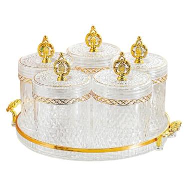 Imagem de Ｂｅｓｇａ Organizador de Potes para Alimentos, Presentes, Gaveta, Pote de Especiarias com Tampa Hermética, Reutilizável, para Grãos de Café, Suporte, Claro