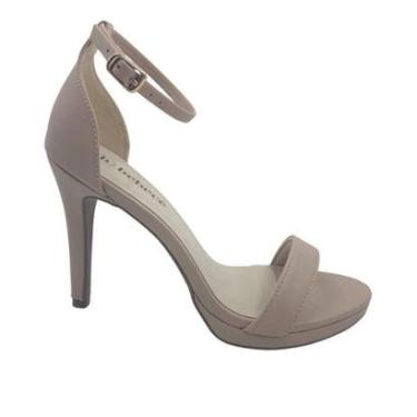 Imagem de Sandália Social Salto Alto Fino Bebecê Bege 7821204 - Nude 40-Feminino