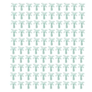 Imagem de 100 peças de clipes de papel criativos em forma de coqueiro fofos acessórios de organização de escritório de metal para arquivos de anotações e planejadores