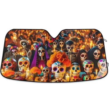 Imagem de Toldo de pára-brisa de carro personalizado engraçado animal fofo retrátil dobrável sombra de carro para para-brisa dianteiro impressão animal L, 144,8 cm x 80 cm