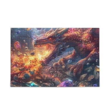 Imagem de Quebra-cabeças de dragão respiratório, 500 peças, material de madeira e papel, quebra-cabeças para homens