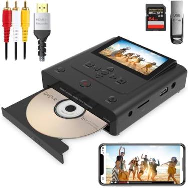 Imagem de Conversor VHS para digital, gravador de DVD para gravação de TV, videocassete, filmadora, RCA para dispositivo USB, cartão SD, HDD, smartphone WiFi para DVD, USB, SD, cópia HDD, gravador de mídia de