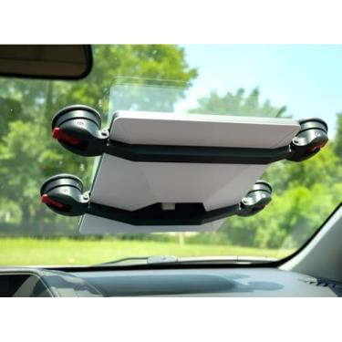 Imagem de Starlink Mini Gen 4 Geração Suporte Veicular de Carro Ventosa Case Base Para Painel Carro Para-brisa Fixação Caminhonete Caminhão MotorHome Trailer Barco Sinal Via Satélite (Preta)