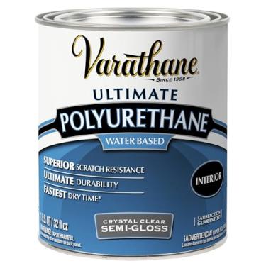 Imagem de Rust-Oleum Varathane 1 litro interior cristal transparente à base de água poliuretano, 1 Quart, Semi-Gloss Finish