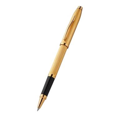 Imagem de Cross Century II Polido 23KT Banhado a Ouro Padrão Diamante Gravado com 23KT Banhado a Ouro 23KT Caneta Rollerball Selectip