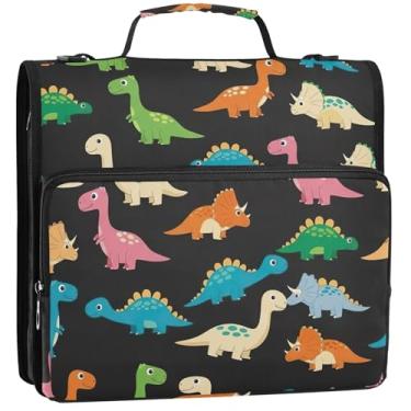 Imagem de 3 fichários para fichários de 3,8 cm com alça para guardar documentos escolares com alça para guardar documentos escolares com alça, 34,5 x 31,5 x 9 cm