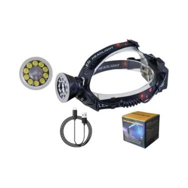 Imagem de Lanterna De Cabeça LED Recarregável Super Potente Com Bateria 18650 Pa