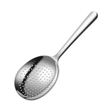 Imagem de Colher De Sopa Em Aço Inoxidável Com Orifício De Drenagem E Cabo Isola