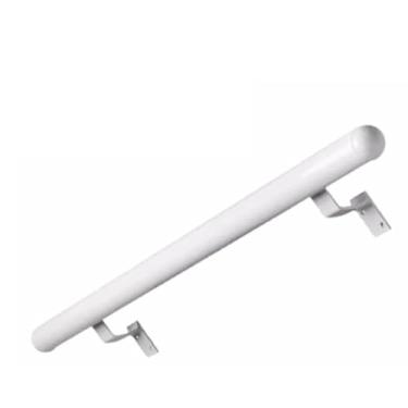 Imagem de Tubo Corrimão 1,00 Metro Em Alumínio Redondo Para Parede De Escado(Branco)