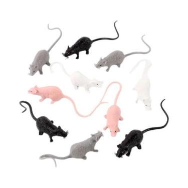 Imagem de Modelo De Rato Miniatura Realista 10 Peças Brinquedo De Terror De Hall