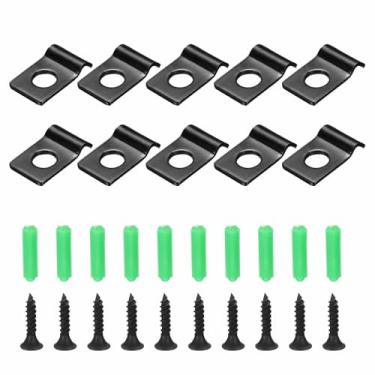 Imagem de HARFINGTON Conjunto de tiras de tubo de 1/40.6 cm, clipe de conduíte de aço carbono, 50 peças, braçadeira de tira de furo único para fixação de cabo de tubo de tubo (2 mm, preto)