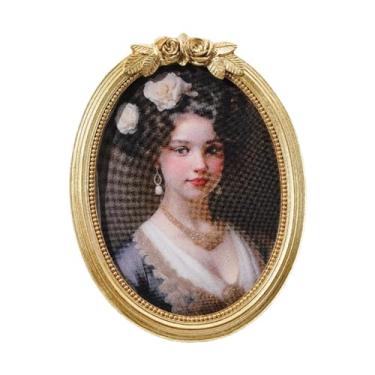 Imagem de IEUDNS Porta-retratos vintage portátil e criativo para parede e mesa, ideal para decoração de escrivaninha ou prateleira, 6inch
