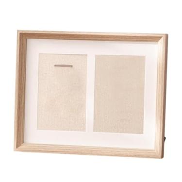 Imagem de Ioensy Porta-retratos com vitrine para medalhas, versátil moldura de madeira para fotos, ideal para corrida, premiações, medalhas e insígnias de ginástica, Carvalho Branco