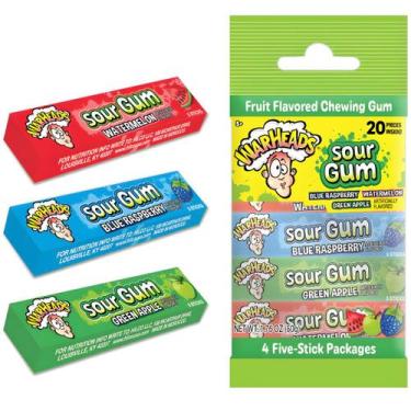 Imagem de Chiclete Azedo Warheads Sour Sortidos 20 Chicletes no Pacote