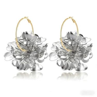 Imagem de Dreuyet Brincos femininos de guirlanda de coração para dia dos namorados com glitter, vermelho, rosa, branco, metálico, guirlanda, festa, aniversário, feriado, joia, Middle, Metal, Sem pedra preciosa