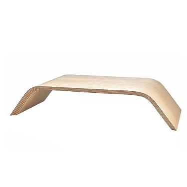 Imagem de Suporte de Notebook Bambu para Escritório em Casa Simples Base Exibição Mesa Aumentar a Altura do Computador Armazenar Pequenos Artigos Uso Diário Fác