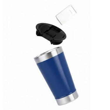 Imagem de Copo Térmico Inox com Tampa e Abridor De Garrafas 502ml TR-051 - Eden,