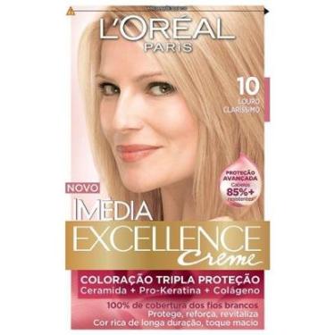 Imagem de Tintura Imédia L'Oréal 10 Louro Claríssimo-Unissex