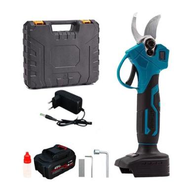 Imagem de Tesoura Eletrica Poda Corta Galho Arvore Jardim Planta Horta Tesourao 