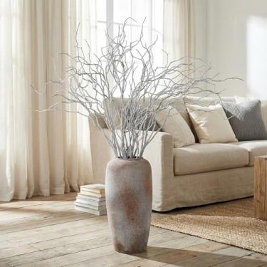 Imagem de Norme 6 ramos de salgueiro encaracolados realistas de 47,2 cm para vasos, galhos secos decorativos artificiais, palitos dobráveis de plástico alto, para artesanato de plantas, casamento, Natal