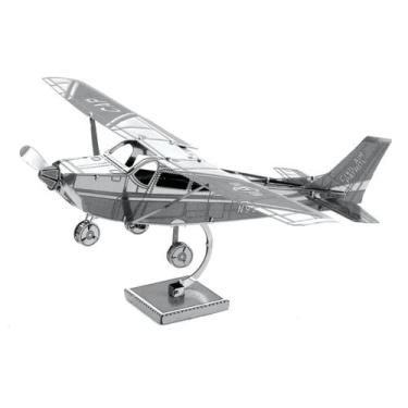 Imagem de Miniatura de montar metal earth - avião cessna 1972, Cinza