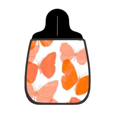 Imagem de Lixeira De Carro Organizador Lixinhocar Borboletas Laranja Fundo Branco
