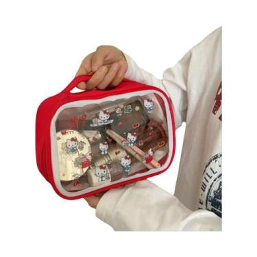 Imagem de Bolsa De Maquiagem Grande E Fofa Para Gato, Estojo De Viagem Para Prod