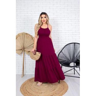 Imagem de Vestido Longo Saia 3 Marias Babado Cruzado Nas Costas - Luh May, M