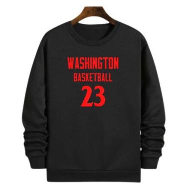 Imagem de Blusa Moletom Gola Basquete Washington Basketball número 23 - Loja Cli