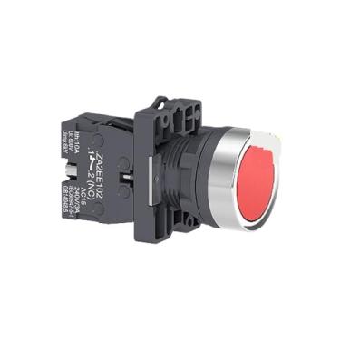 Imagem de Botão de redefinição de cabeça chata XA2, botão de redefinição de cabeça plana, vermelho, 1NC | XA2EA42