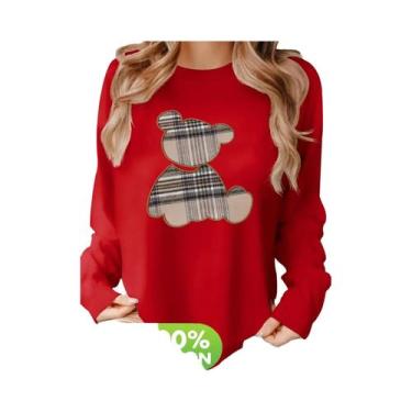 Imagem de Camiseta Feminina Solta E Confortável De Algodão Com Estampa Gráfica D