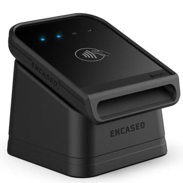 Imagem de Encased Capa protetora para leitor de cartão Shopify Tap & Chip – Conjunto de capa magnética e suporte de exibição com base antiderrapante (preto)