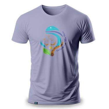 Imagem de Camiseta Masculina com Estampa Ponto de Luz Mãe Maria 100 Algodão Fio 