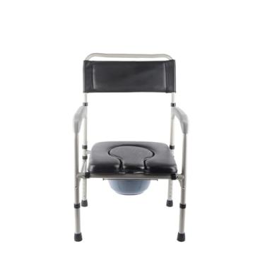 Imagem de Assentos de vaso sanitário para idosos e deficientes, suporte de vaso sanitário móvel, assento de vaso sanitário, altura ajustável de liga de alumínio