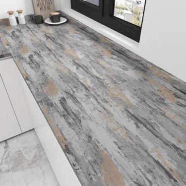 Imagem de EPPKILY Papel de parede de concreto cinza descasque e cole papel de contato de concreto para bancadas papel de parede de cimento texturizado autoadesivo papel de contato removível para armários quarto