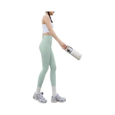 Imagem de Calças De Yoga De Nylon De Cintura Alta Para Mulheres, Leggings De Fit