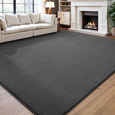 Imagem de Vasofe Tapetes grandes e modernos para quarto, sala de estar, tapete de 1,8 x 2,5 m, tapetes internos de espuma viscoelástica engrossada cinza, tapete minimalista para meninos e meninas, macio