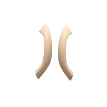 Imagem de Maçaneta interna da porta do carro, alças de puxar, substituição, conjunto de capa, compatível com bmw x1 x2 f48 f49 f39(Beige 2pcs)