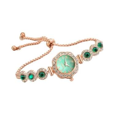 Imagem de Relógio De Quartzo Feminino Com Strass, Pulseira Elegante, Presente Pa