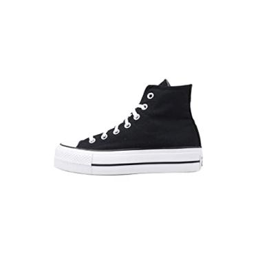 Imagem de Converse T nis feminino Chuck Taylor All Start Lift de cano alto, Preto/branco/branco, 11.5
