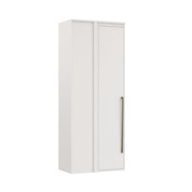 Imagem de Módulo Canto Reto 1 Porta Cabideiro 4 Prateleiras 100% MDF - Belmax