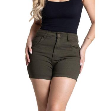 Imagem de Shorts Sarja Sawary - 281867 - Verde 46-Feminino