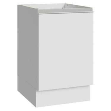 Imagem de Balcão de Cozinha 50cm 1 Porta (Sem Tampo) Branco Glamy Madesa, Branco