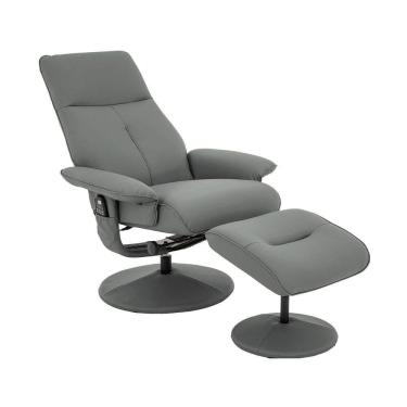 Imagem de Poltrona Reclinável De Massagem Com Apoio De Pés E Giratória Detroit Pu Fendi G56 - Laura Lar