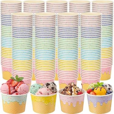 Imagem de Jingmore 240 tigelas de sorvete, copos de papel para sorvete, recipientes de 10 ml, 6 cores, tigelas de sudae descartáveis para sobremesa, iogurte congelado, aniversário, verão, chá de bebê