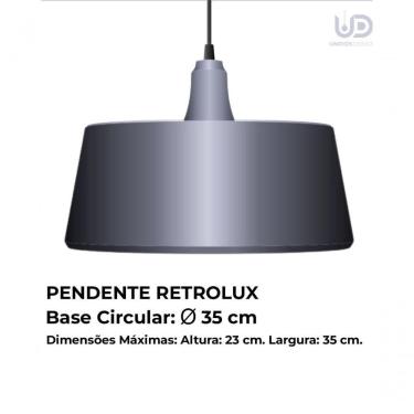 Imagem de Luminária Pendente De Mesa Retrolux Moderna Elegante Prata Prata