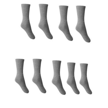 Imagem de Kit 9 Meias Selene Cano Longo Algodão 4160PP 39 ao 43, Cinza, 39 ao 43
