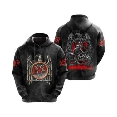Imagem de Moletom Oversized 3D Print SLAYER ROCK Para Homens E Mulheres, Moda Ca