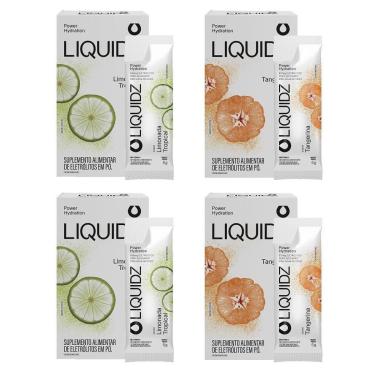 Imagem de LIQUIDZ® - Eletrólitos Zero Açúcares - Limonada | Tangerina - Kit 4 Caixas - 24 sachês-Unissex